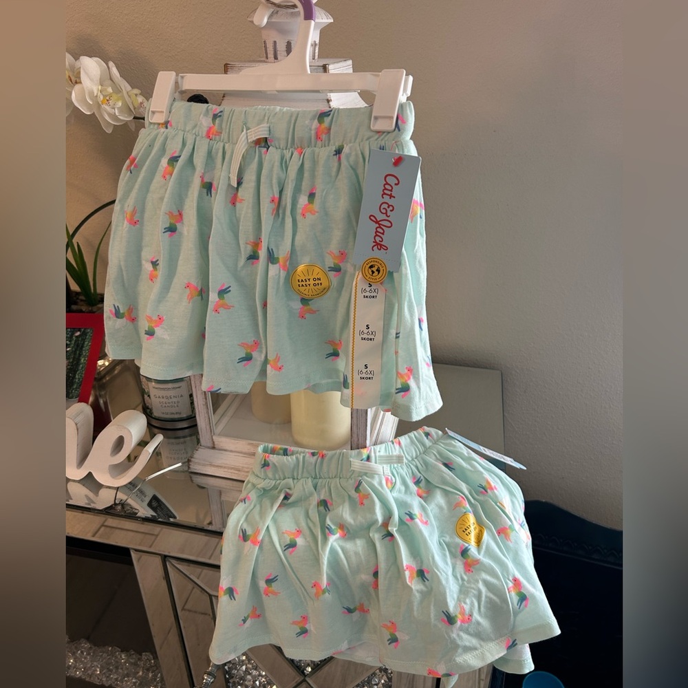 Cat & Jack Kids' Mint Green Skort set of 2